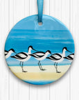 Avocets -  Ceramic Tree Decoration