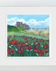 Bamburgh Castle Dunes & Poppies | Art Print