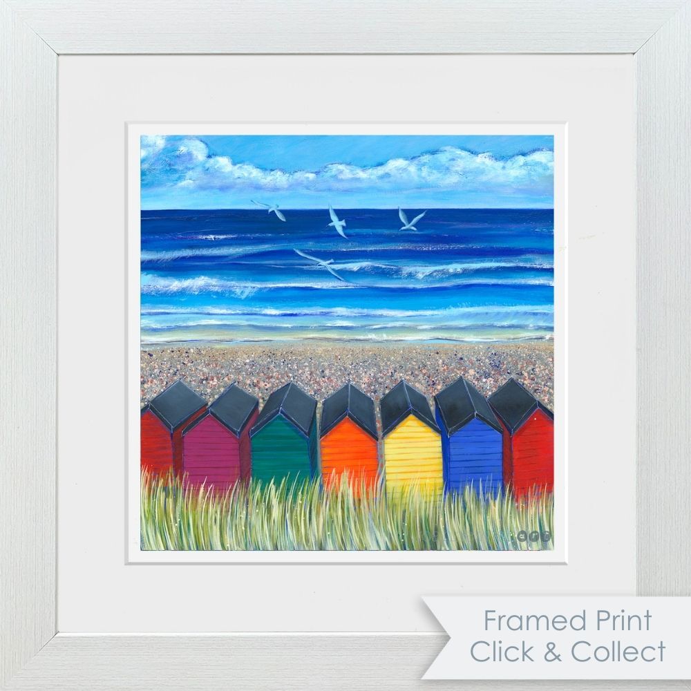 Beach Huts at Saltburn | Art Print