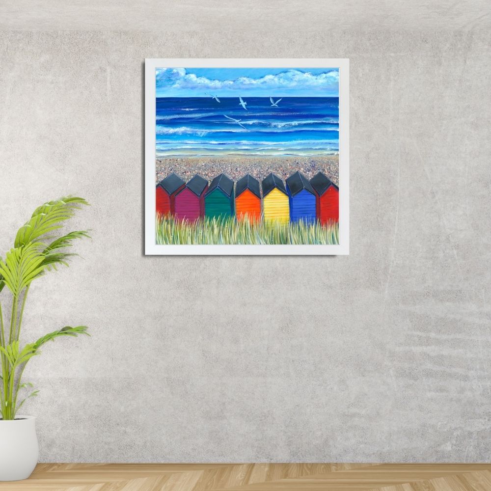 Beach Huts at Saltburn | Art Print