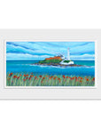 Blue Sky over St. Mary’s Lighthouse Art Print