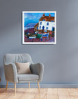 Boats In The Bay: Robin Hood's Bay | Art Print