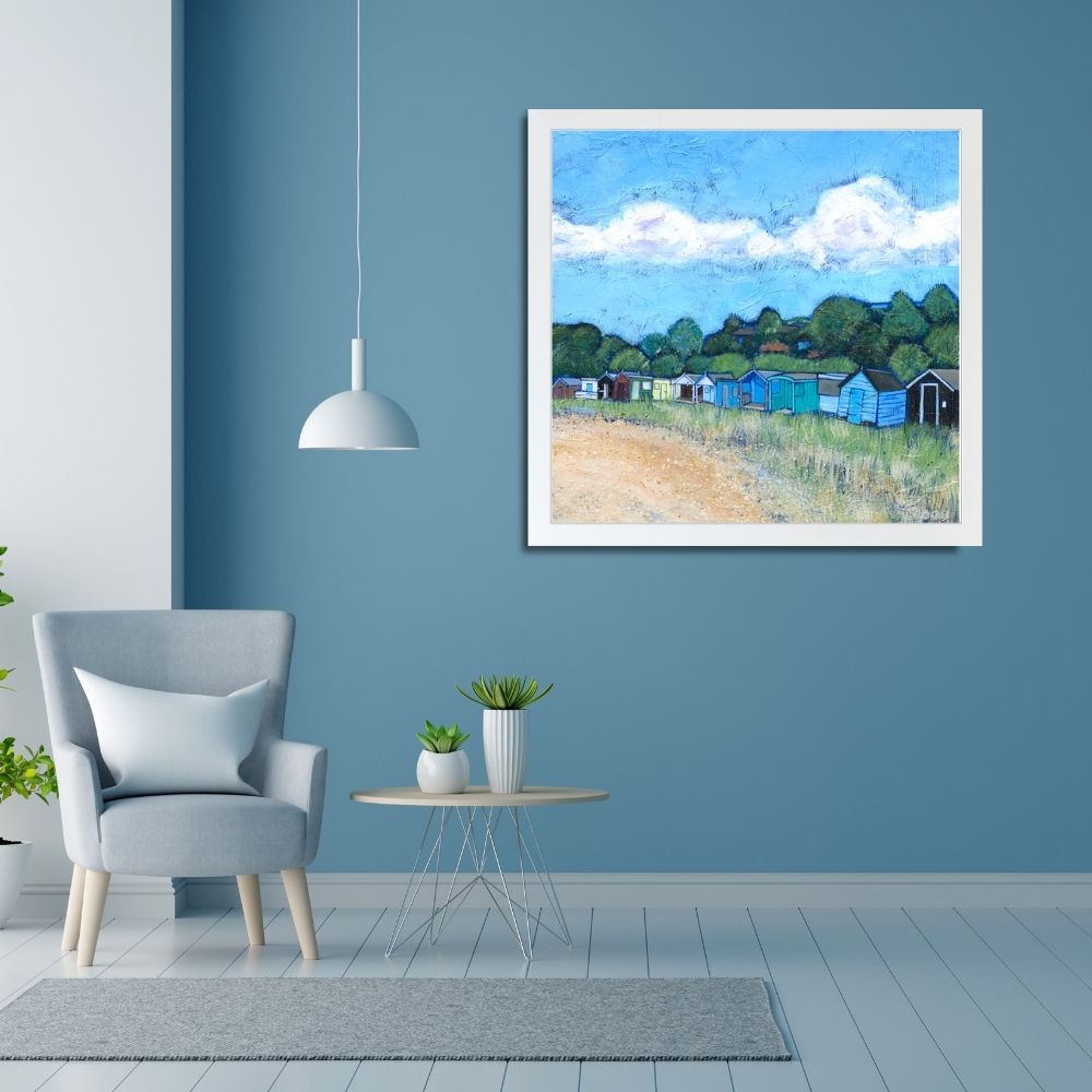 Coldingham Bay Beach Hut | Art Print