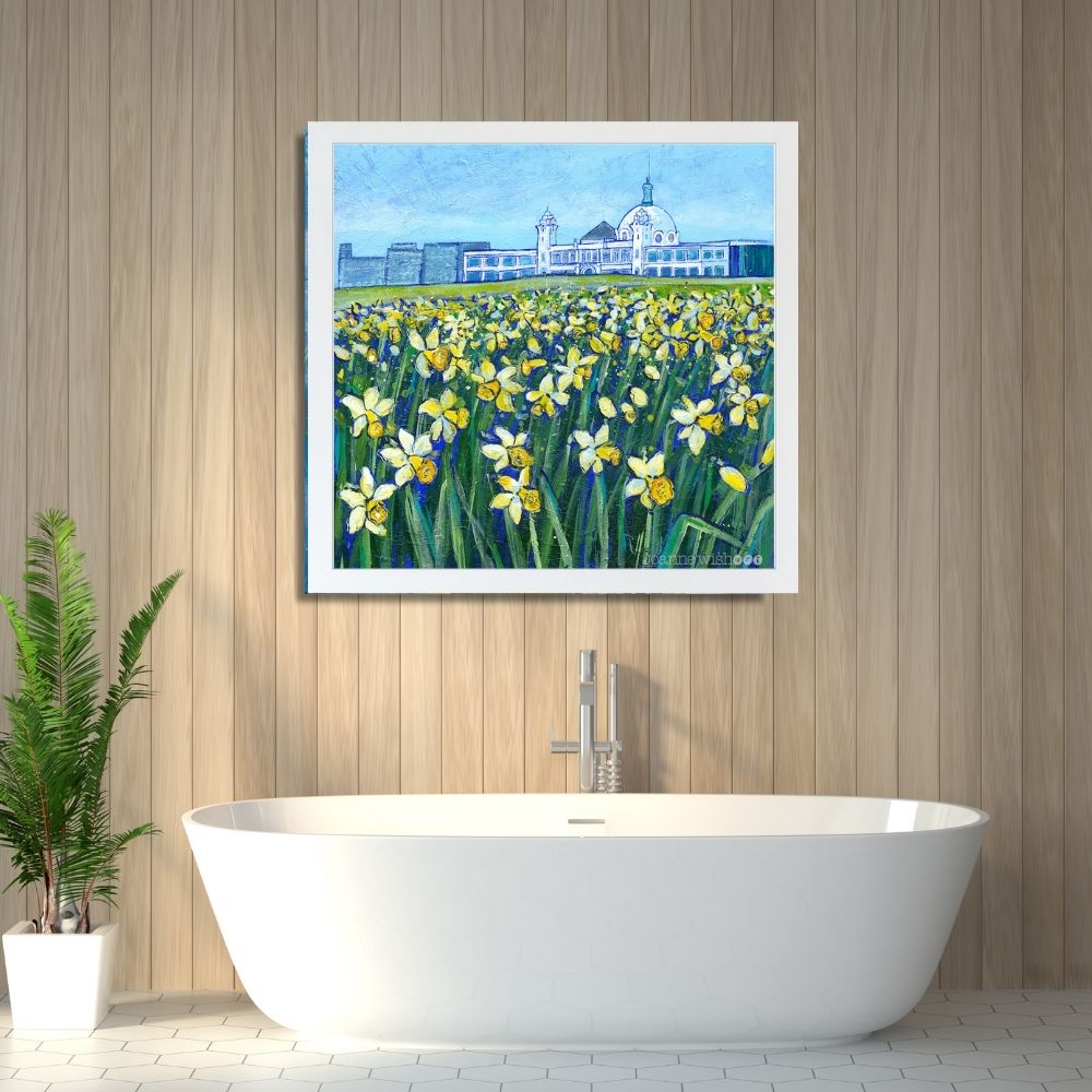 Daffodils at the Dome | Whitley Bay Art Print