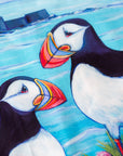 Puffins on the Farnes Tea Towel