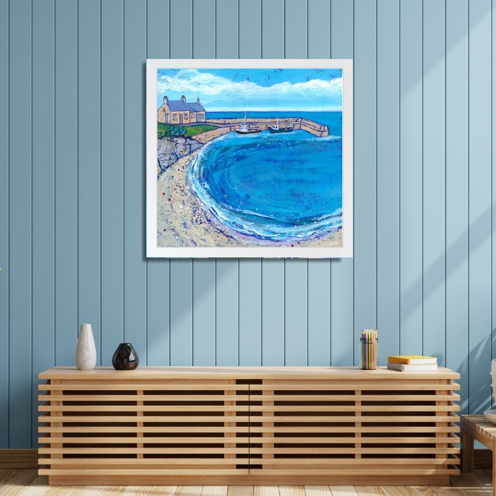 Hidden Cove Harbour | Scottish Art Print