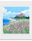 Wildflowers at Bamburgh Castle Art Print