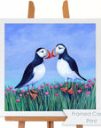 Puffins & Sea Pinks | Art Print