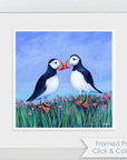 Puffins & Sea Pinks | Art Print