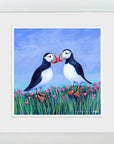 Puffins & Sea Pinks | Art Print