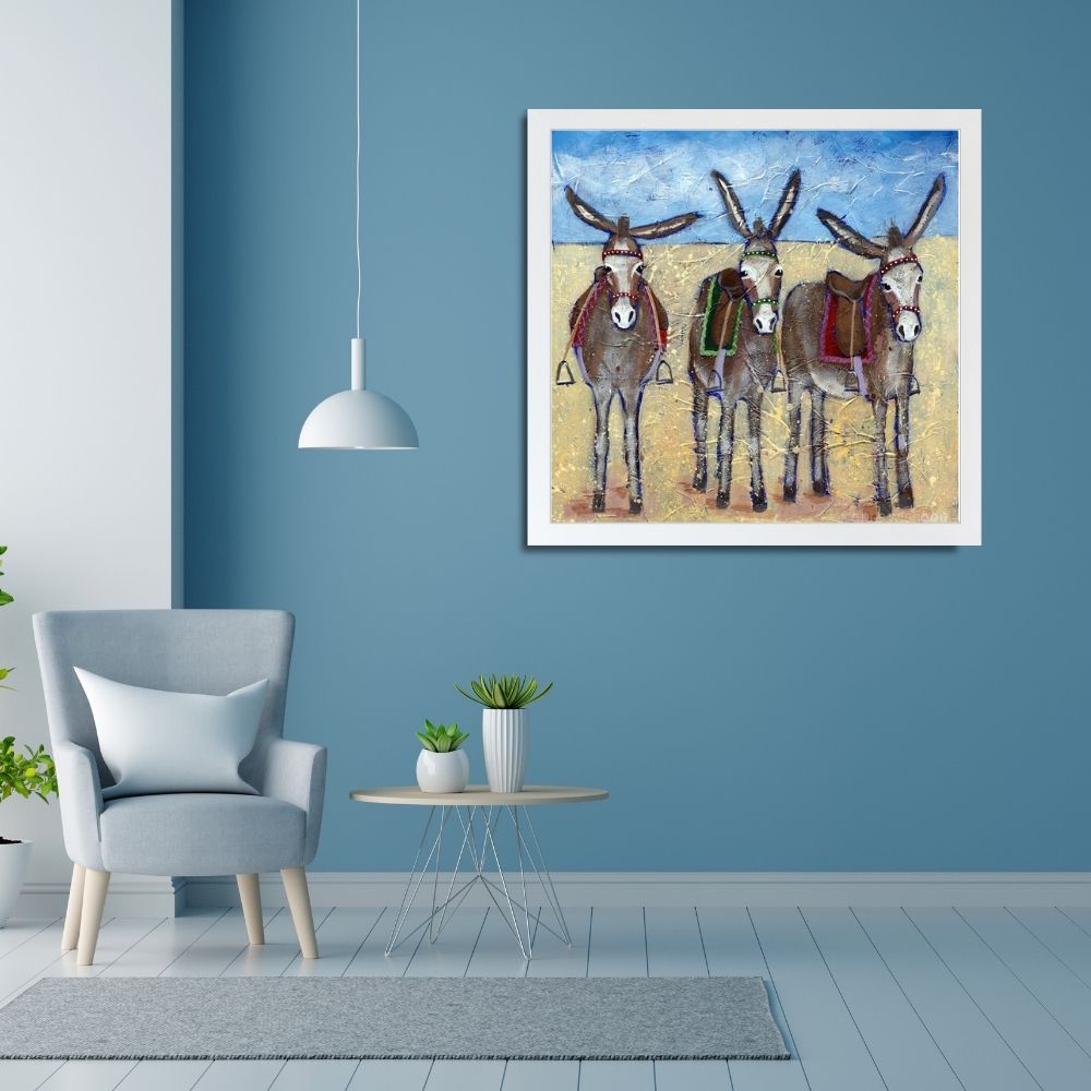 Seaside Donkey Art Print