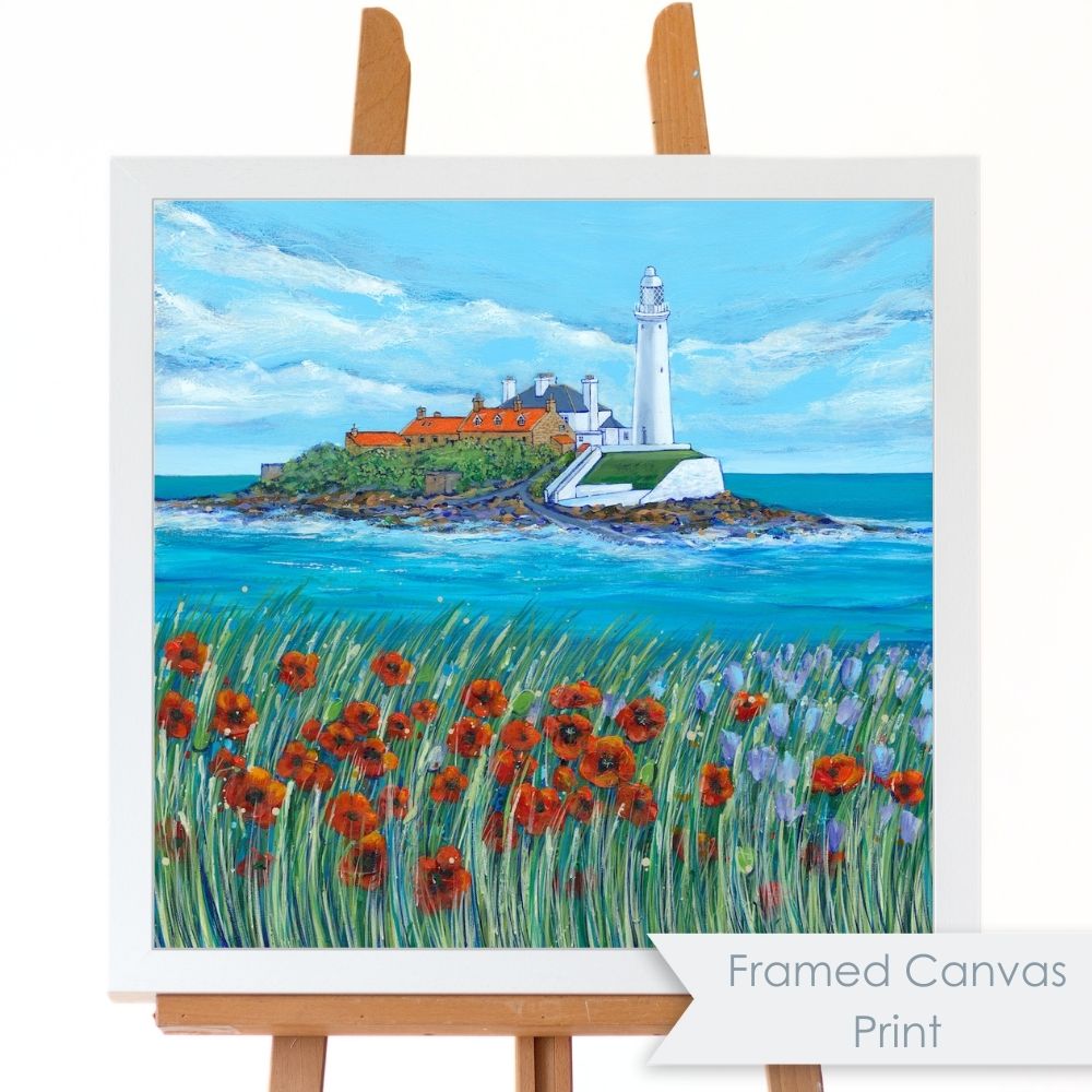 St. Mary’s Lighthouse in Bloom Art Print