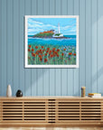 St. Mary’s Lighthouse in Bloom Art Print