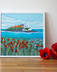 St. Mary’s Lighthouse in Bloom Original Painting