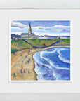 Surfing Longsands Tynemouth Art Print