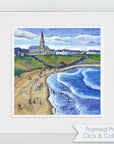 Surfing Longsands Tynemouth Art Print