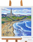 Surfing Longsands Tynemouth Art Print