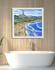 Surfing Longsands Tynemouth Art Print