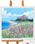 Wildflowers at Bamburgh Castle Art Print