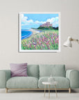 Wildflowers at Bamburgh Castle Art Print