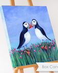 Puffins & Sea Pinks | Art Print